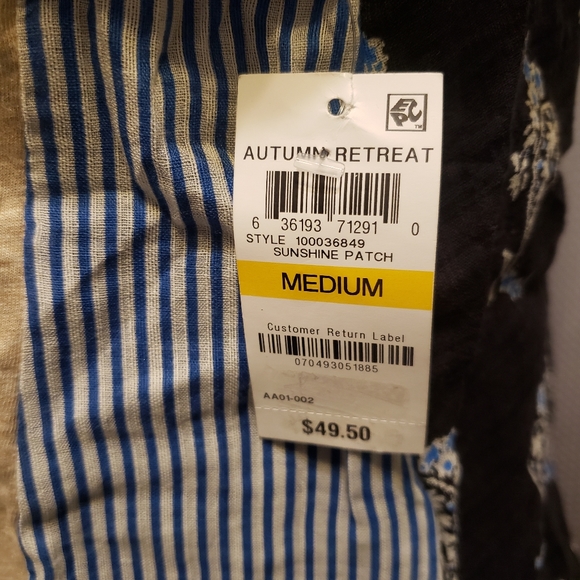 NWT Style & Co Mixed Media Paisley Print Top - Picture 5 of 8